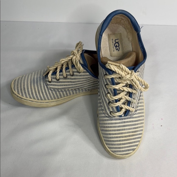 UGG Blue and Cream Sneakers with Nautical Style - Picture 1 of 7